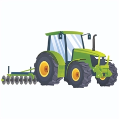 At the Farm Theme Tractor Classroom Transparent Sticker